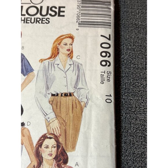 McCalls 7066 3-Hour Blouse Sewing Pattern Size 10 1994 Design Uncut Palmer/Plets - Picture 2 of 5